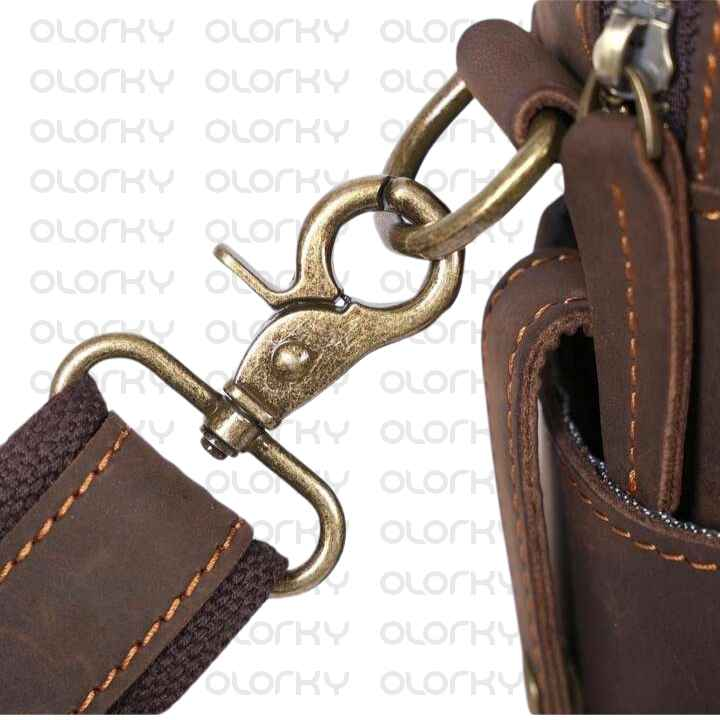 Dark Brown Vintage Leather Laptop Bag