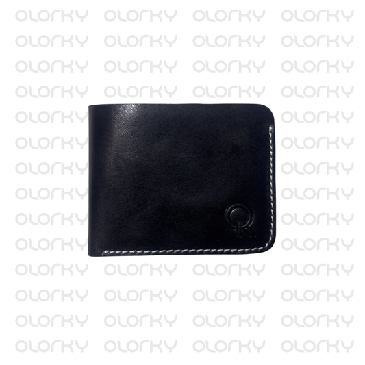 The Foldinator - Bifold Leather Wallet - Black