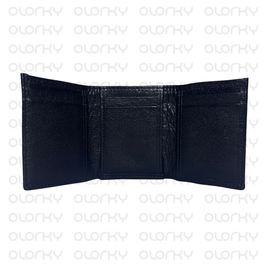 Trinity - Trifold Leather Wallet (Black)