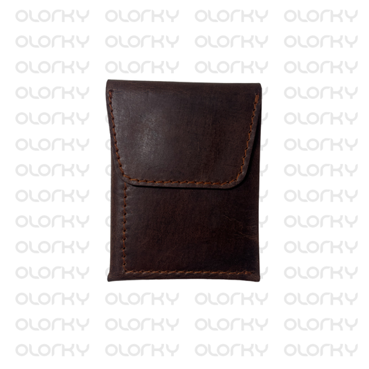 Onyx - Compact Leather Wallet - Ash Brown