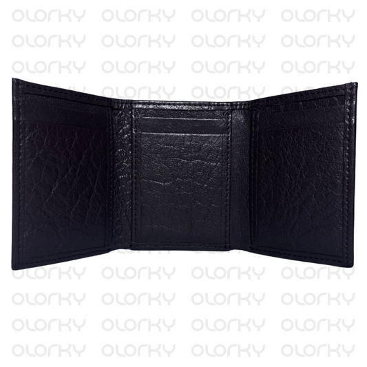 Trinity - Trifold Leather Wallet (Dark Brown)