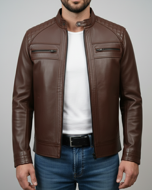 Matrix - (Brown) Sheep Leather Jacket