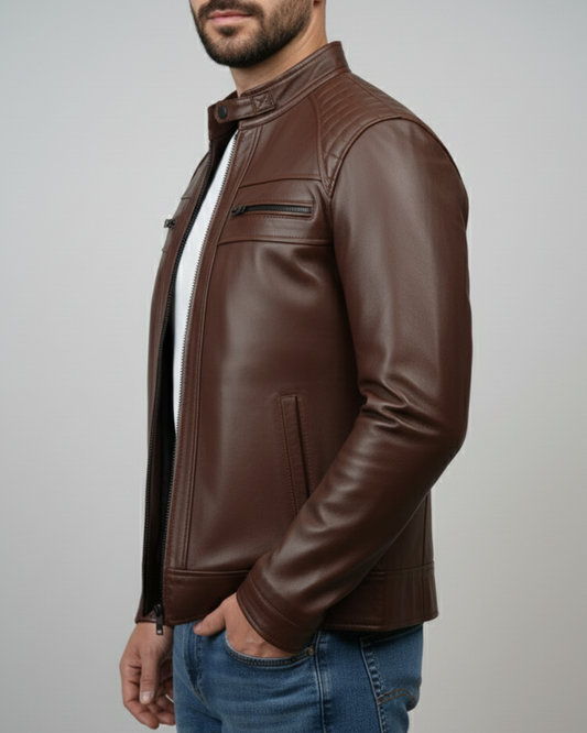 Matrix - (Brown) Sheep Leather Jacket