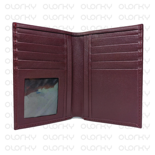 Cashlet Bifold Leather Wallet - Burgundy