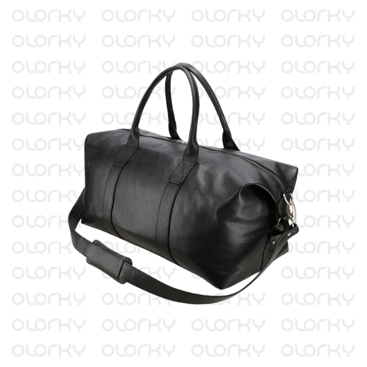 Nomad Leather Duffle Bag - Black