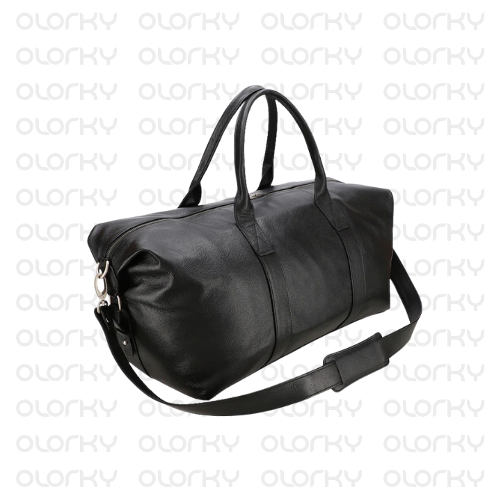 Nomad Leather Duffle Bag - Black