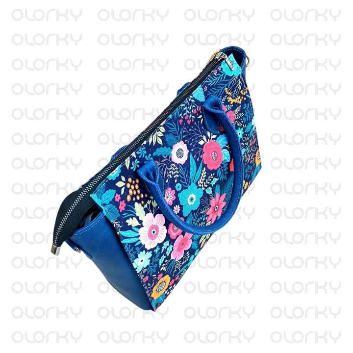Designer Canvas and Leather Tote Bag