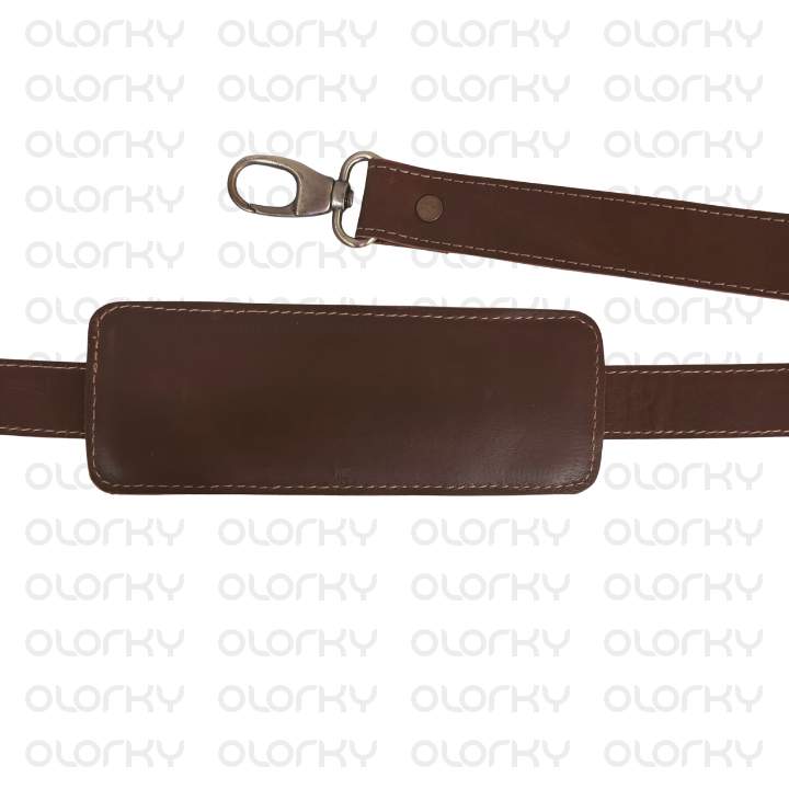 Vintage Leather Laptop Carry - Brown