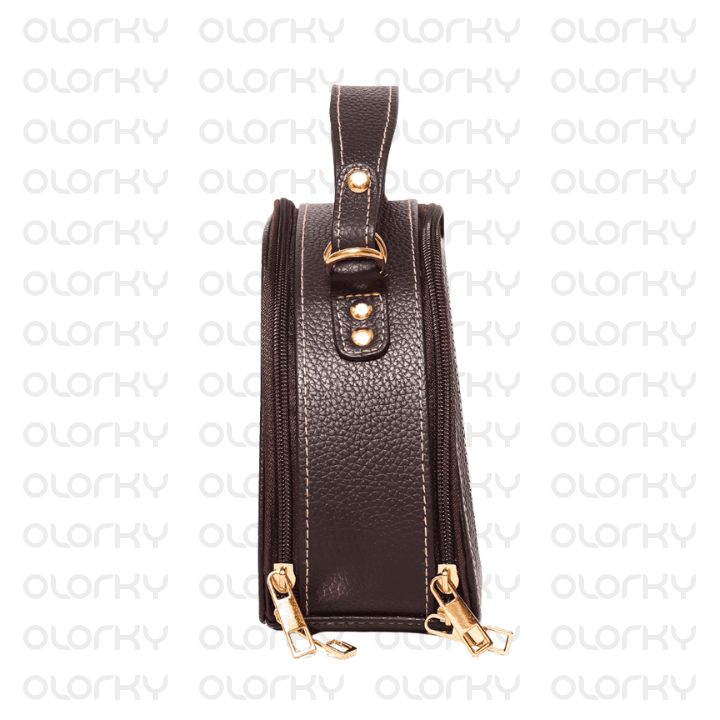 Nyra - Brown Leather Hand Bag