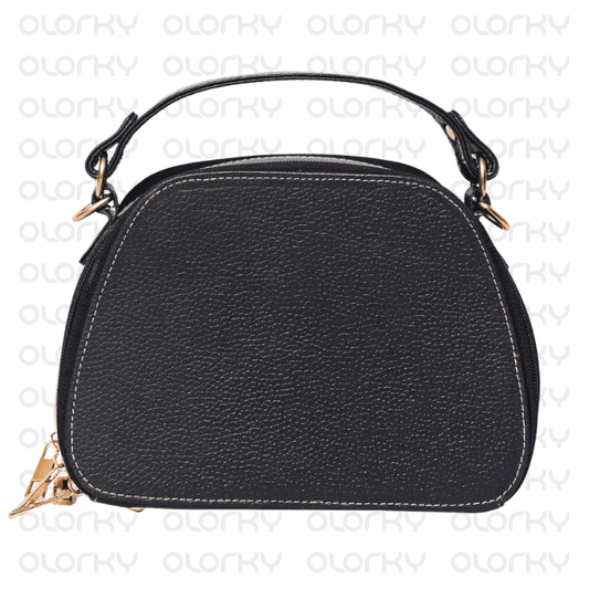 Nyra - Black Leather Hand Bag