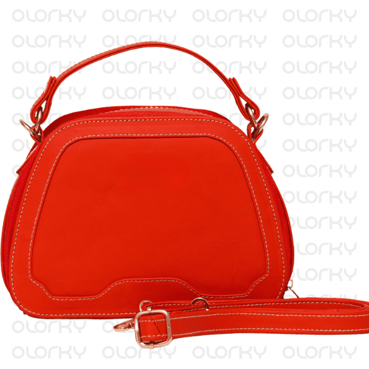 Nyra - Red Leather Hand Bag
