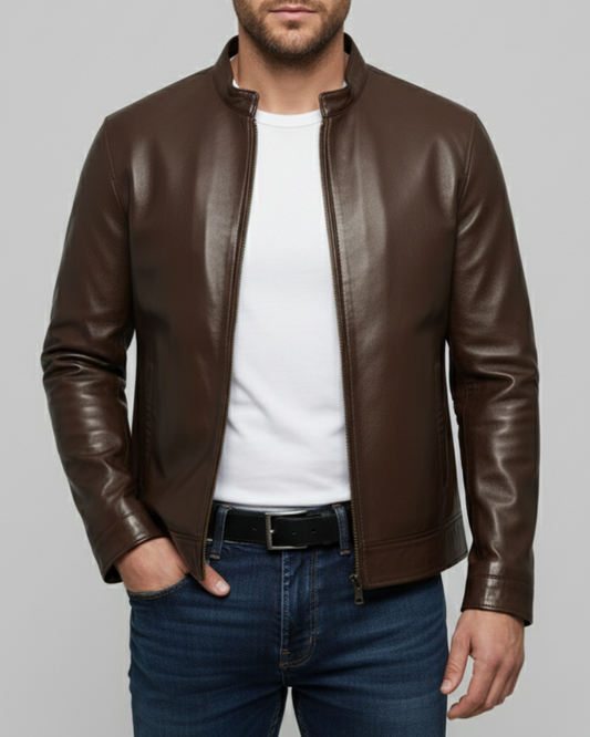 Phantom - (Brown) Sheep Leather Jacket