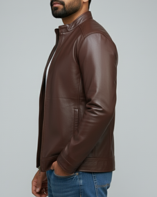 Phantom - (Brown) Sheep Leather Jacket