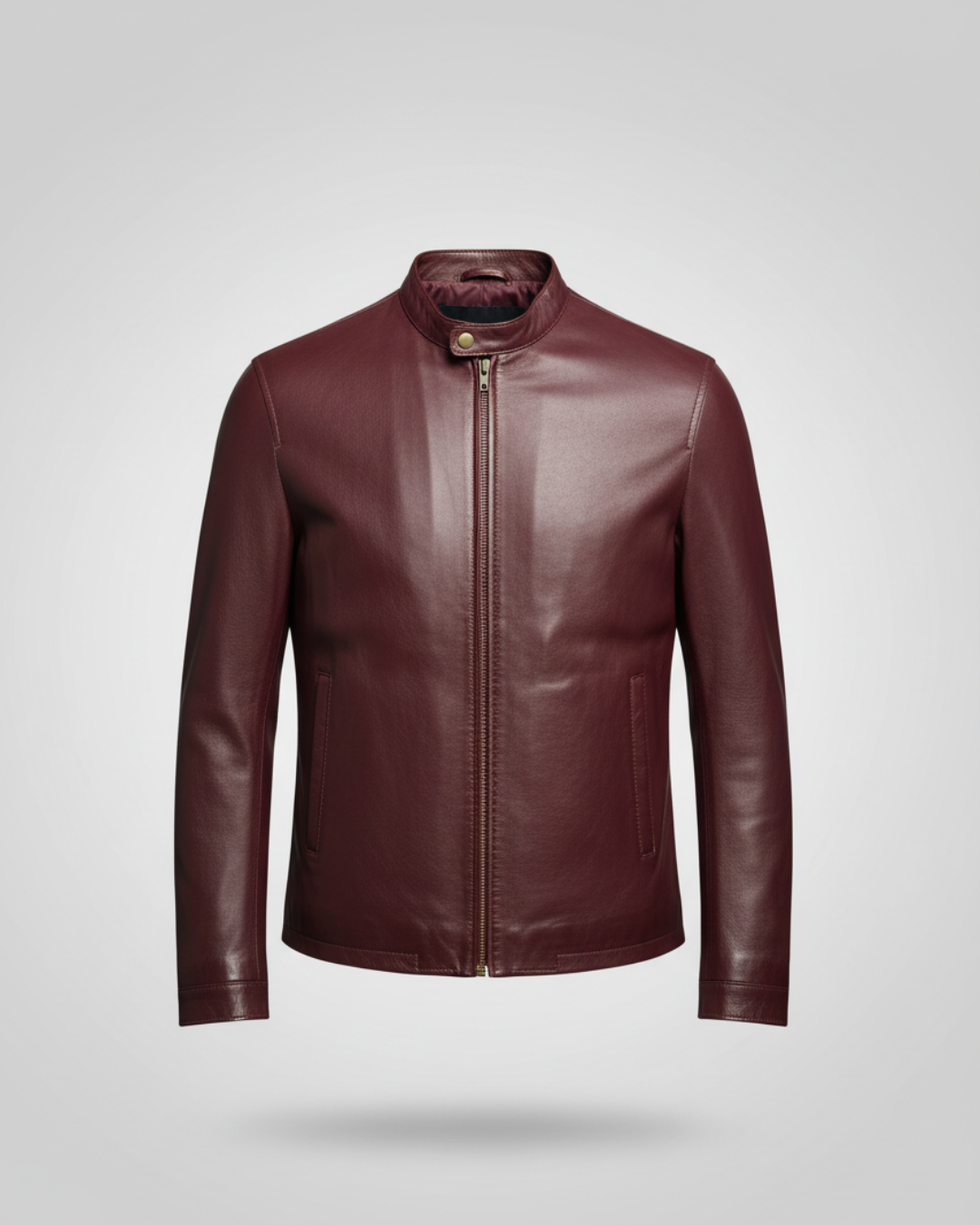 Phantom - (Burgundy) Sheep Leather Jacket