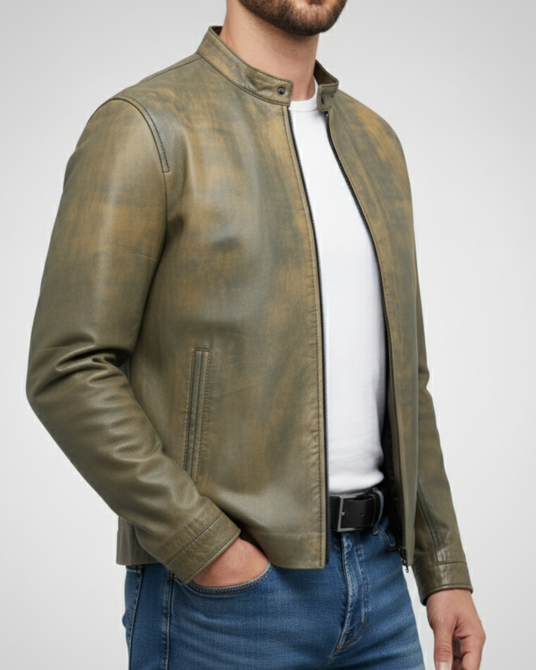 Vintage Moss - Sheep Leather Jacket