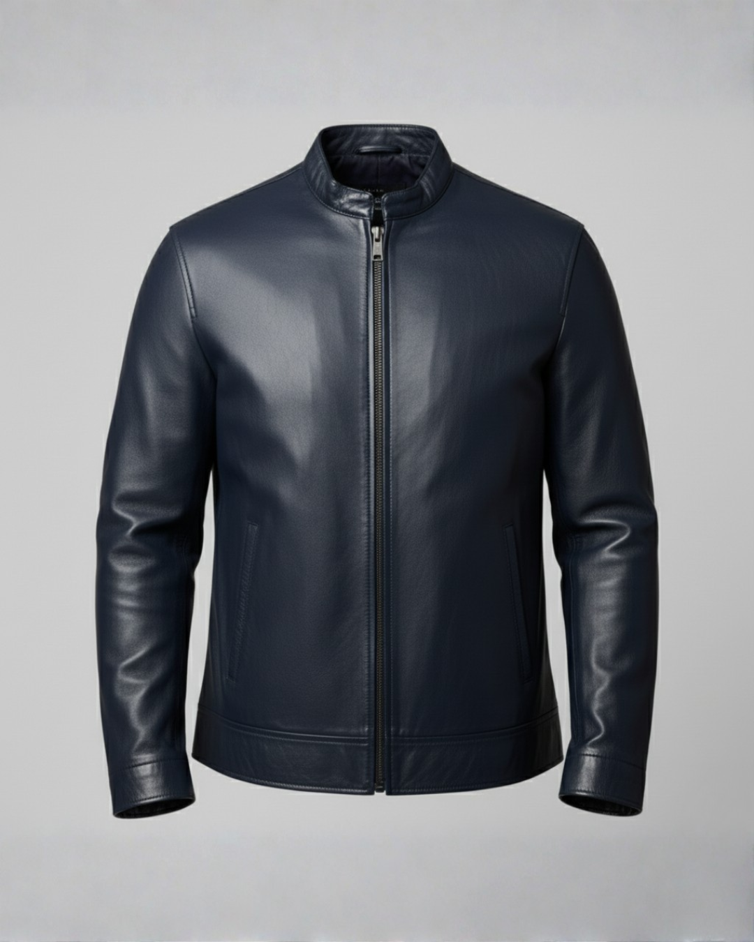 Phantom - (Navy Blue) Sheep Leather Jacket