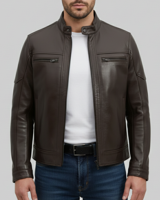 Rocco - (Brown) Sheep Leather Jacket