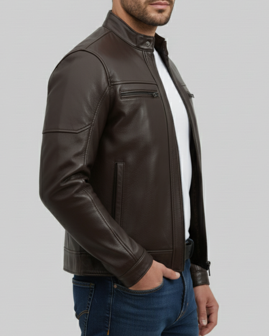 Rocco - (Brown) Sheep Leather Jacket