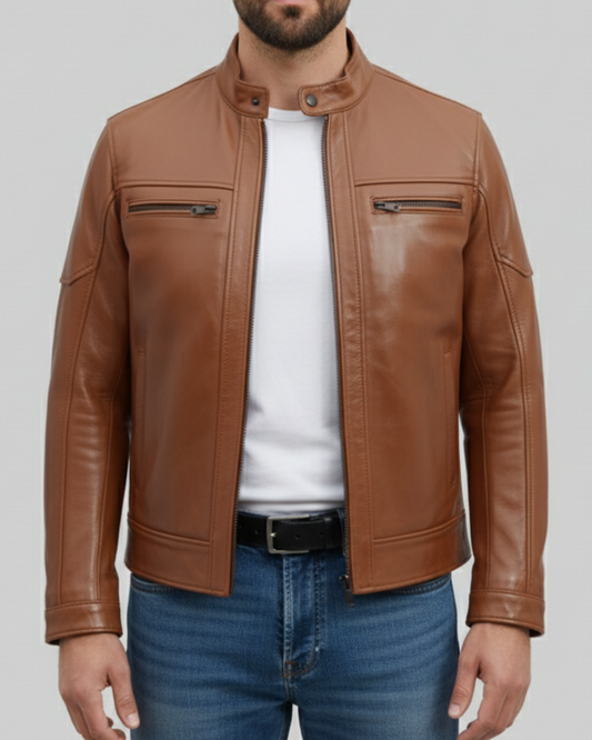 Rocco - (Tan) Sheep Leather Jacket