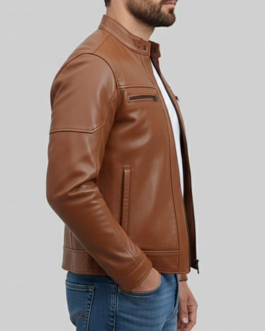 Rocco - (Tan) Sheep Leather Jacket