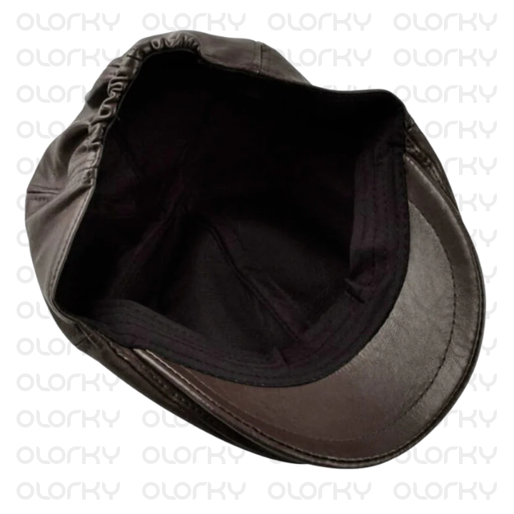 Shelby Leather Cap - Brown