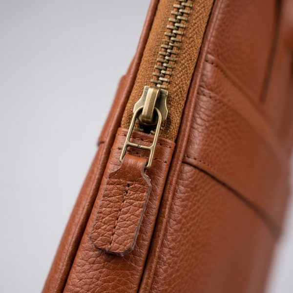 The Innovator Slim Leather Laptop Bag - TAN