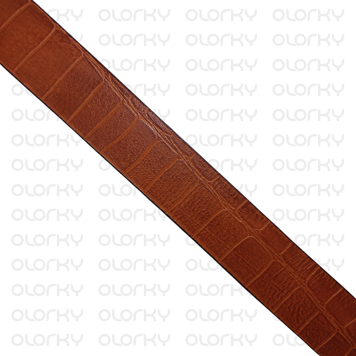 Textured Leather Belt - Mustard