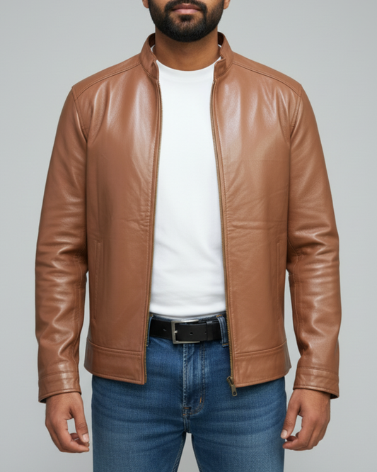 Phantom - (Tan) Sheep Leather Jacket