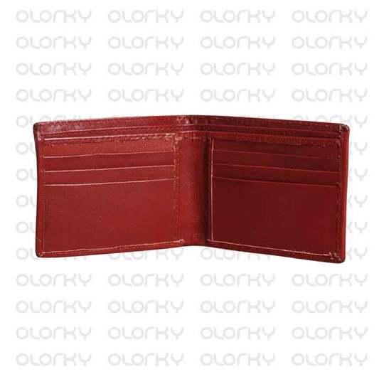 Red Braided Cow Leather Wallet