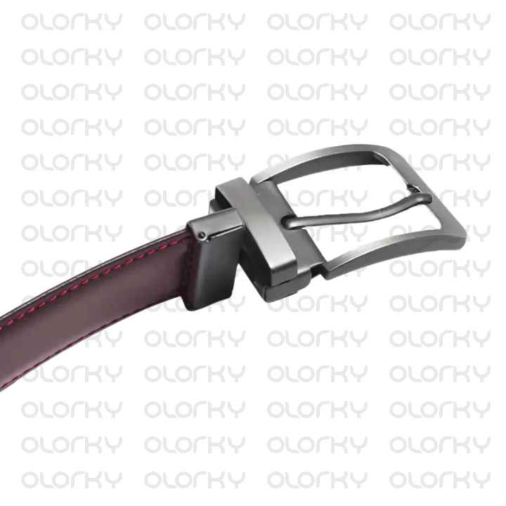 2-in-1 Reversible Leather Belt - Black + Brown