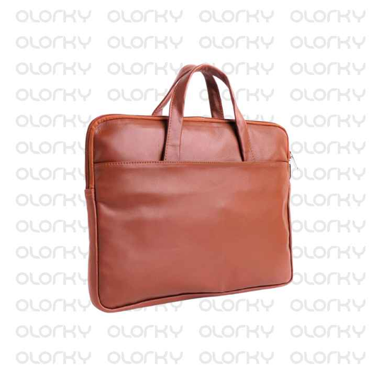The Innovator Slim Leather Laptop Bag - TAN Brown