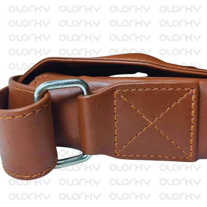 TAN Leather Crossbody Bag