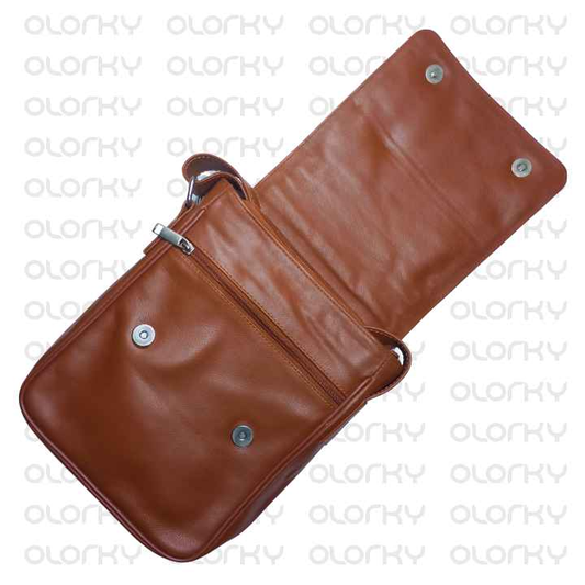 TAN Leather Crossbody Bag