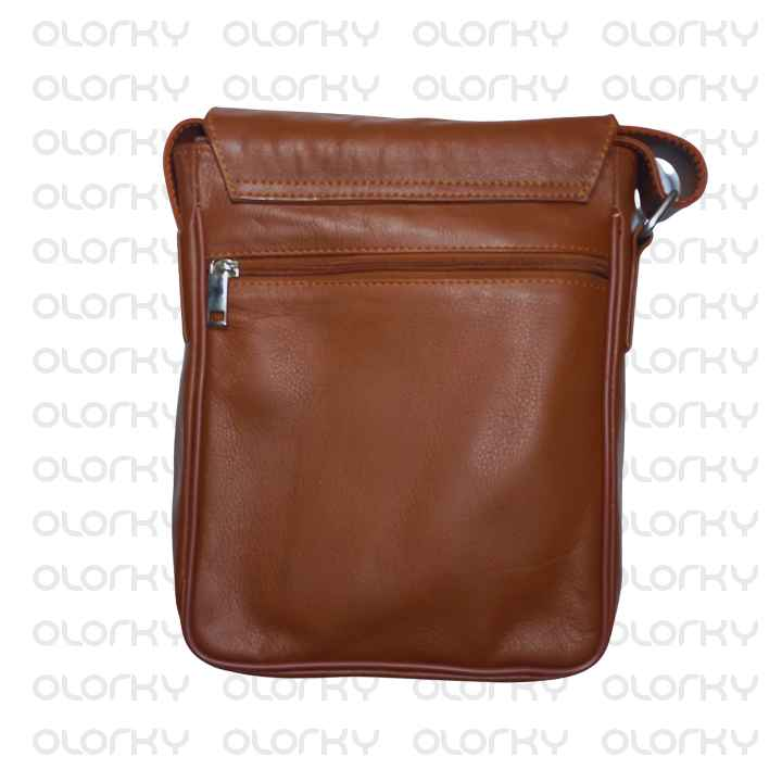 TAN Leather Crossbody Bag