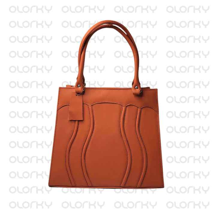 JULIE (Tan) - Leather hand Tote Bag