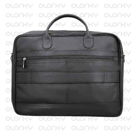 The Manager - Leather Laptop Bag (Black)