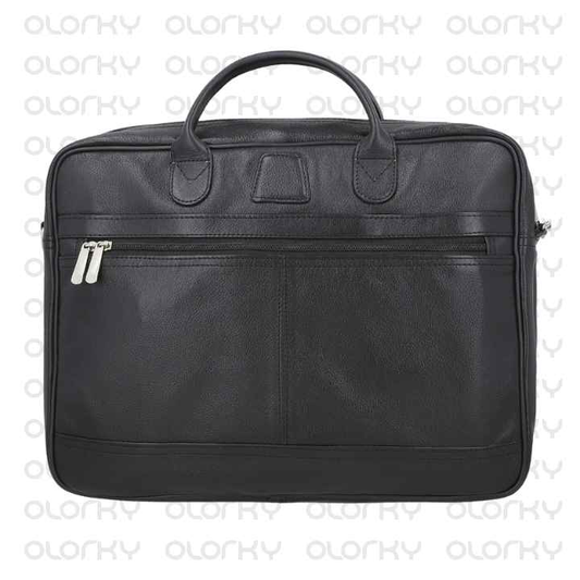 The Manager - Leather Laptop Bag (Black)