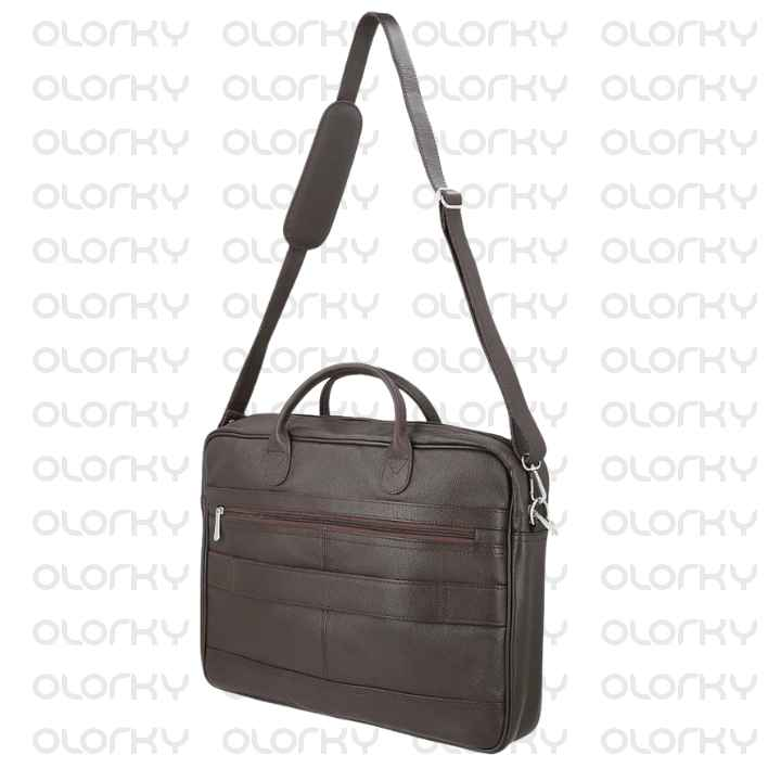 The Manager - Leather Laptop Bag (Brown)