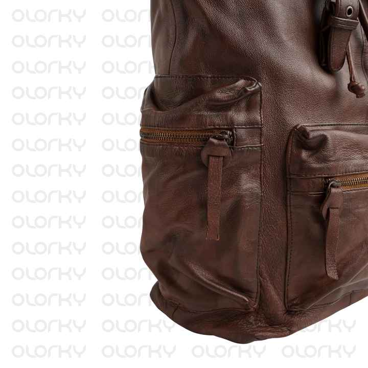 The Wander (TAN) - Leather Office Backpack