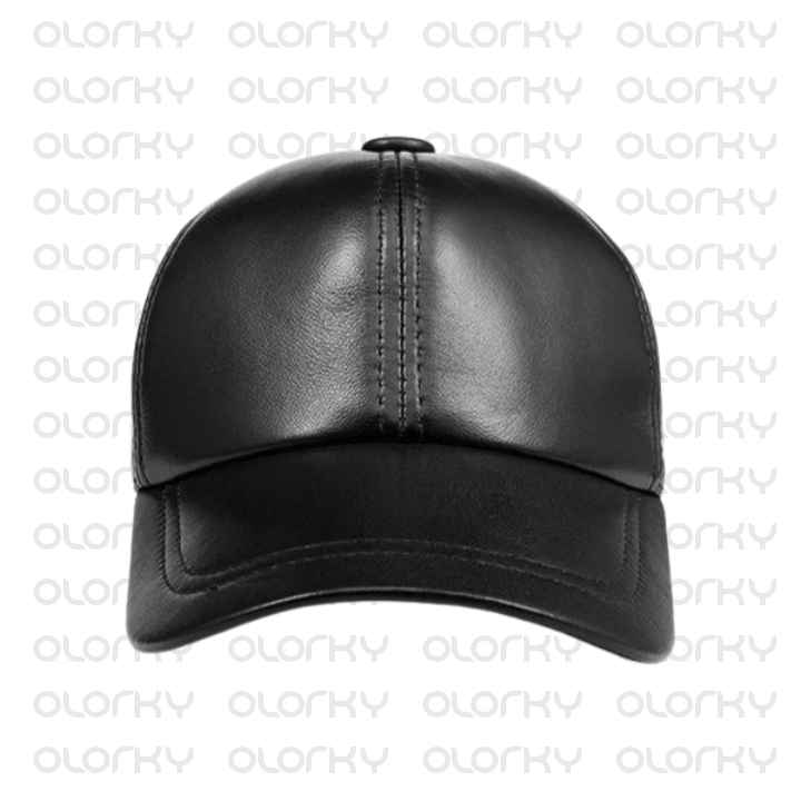 Black Leather Cap Unisex