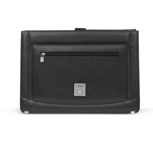 Black CEO Messenger Leather Laptop Bag