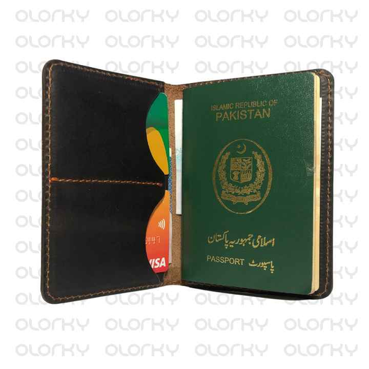 The Travelogue - Dark Borwn | Leather Passport Cover