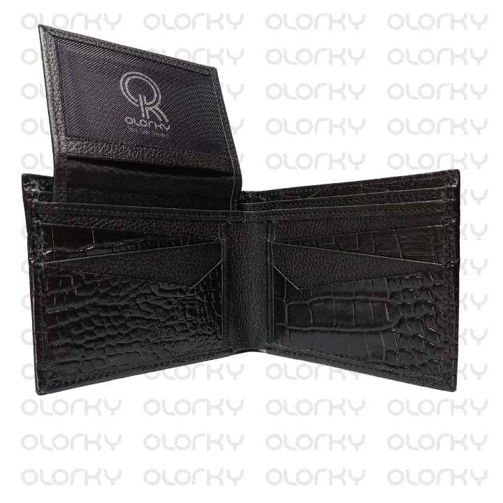 The Black Croc | Leather Bifold Wallet
