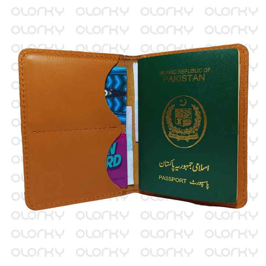 The Travelogue - Mustard | Leather Passport Cover