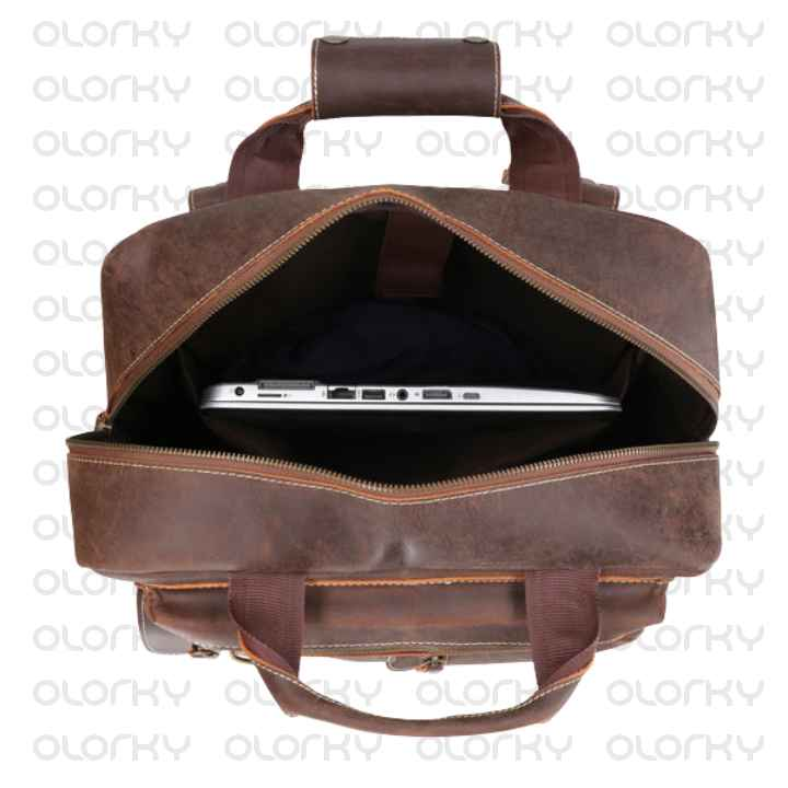 Chocolate Brown Adventurer Leather Backpack