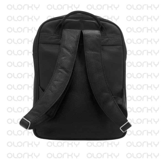 Black Prime Leather Backpack