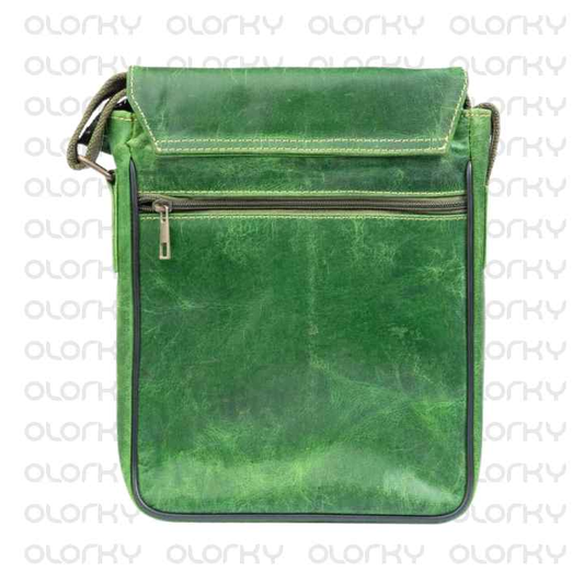Vitange Green Leather Crossbody Bag