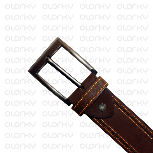 Savage Leather Belt - Brown