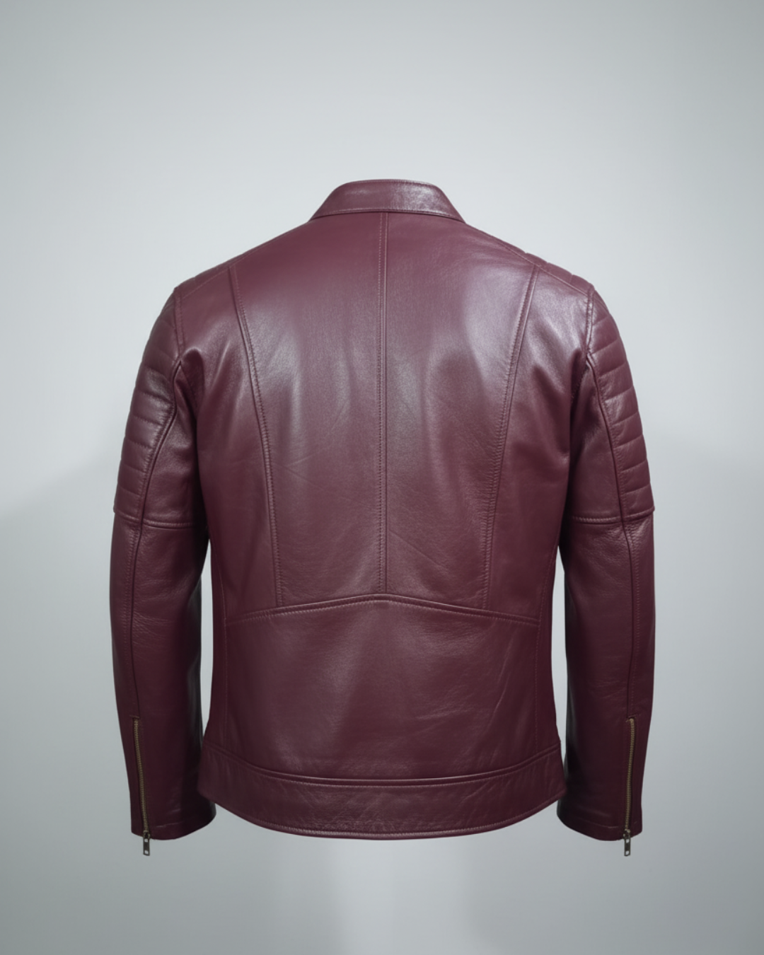 Puff - (Burgundy) Sheep Leather Jacket