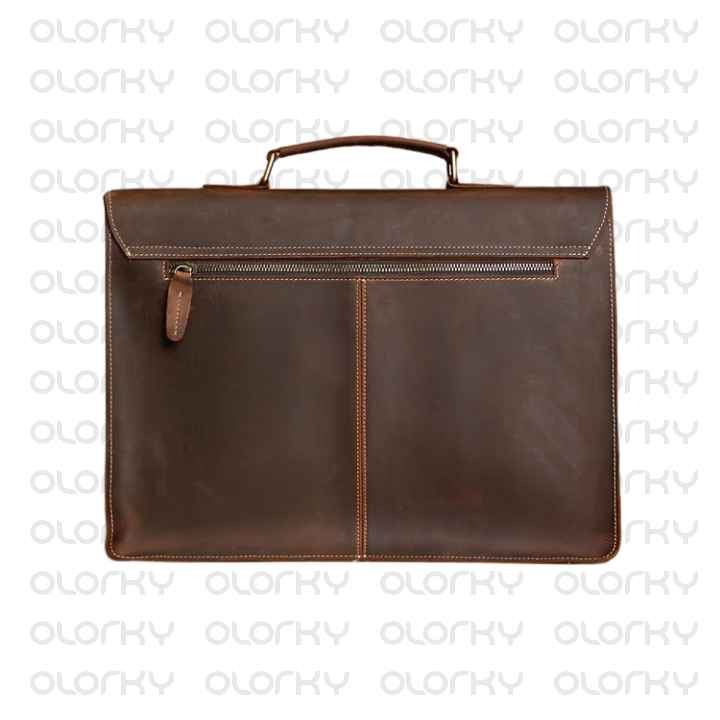 Vintage Brown Leather Office Carry Bag